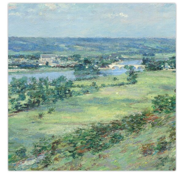 Obraz - Theodore Robinson, The Valley of the Seine, From the Hills of Giverny, reprodukce (30x30 cm)
