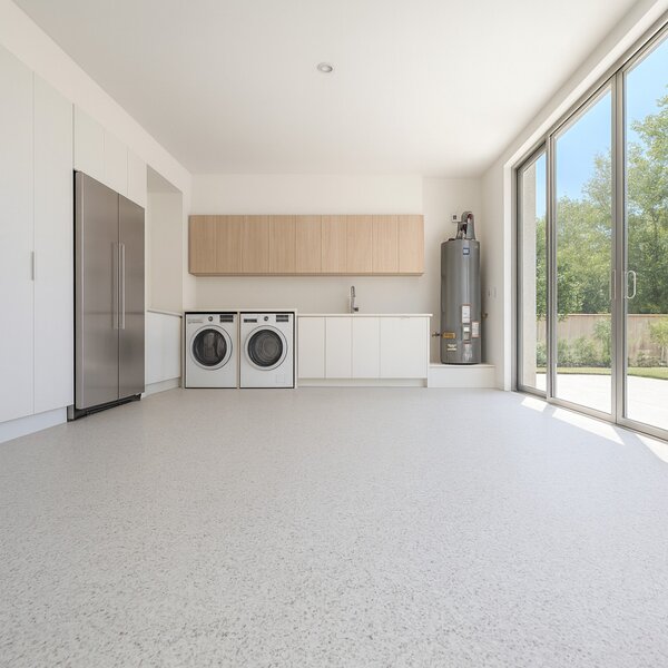 Gerflor, PVC podlaha - lino AladinTex Home 0711 Gravel, na míru, šíře 4m, béžová, bez podkladu, ložnice