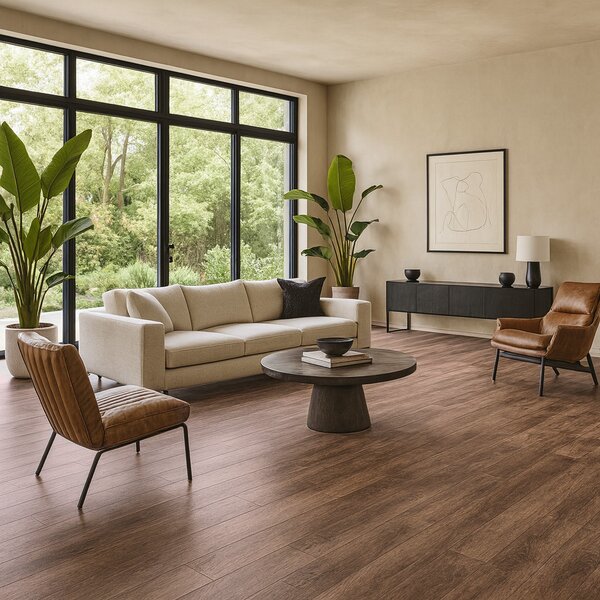 Gerflor, PVC podlaha - lino AladinTex Home 1150 Cajou, na míru, šíře 4m, hnědá, bez podkladu, ložnice