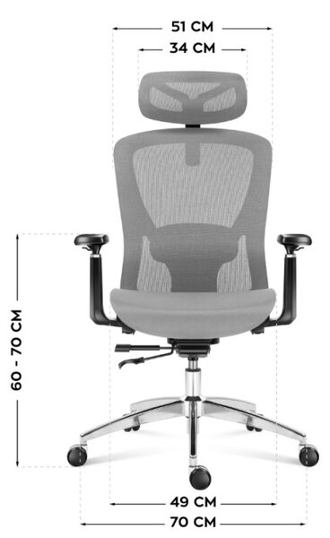 Kancelářská židle Expert 5.3 Grey Mesh