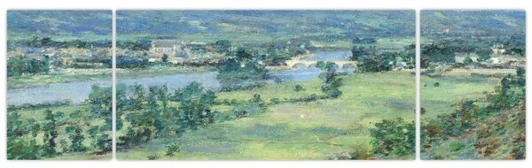 Obraz - Theodore Robinson, The Valley of the Seine, From the Hills of Giverny, reprodukce (170x50 cm)
