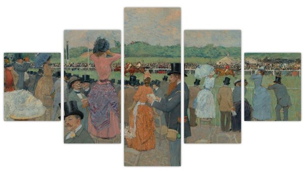Obraz - Jean-Louis Forain, The Races at Longchamp, reprodukce (125x70 cm)