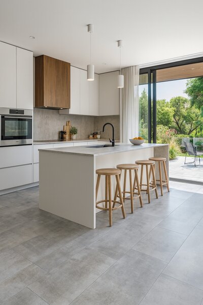 Gerflor, PVC podlaha - lino AladinTex Plus 2130 Nice Stone, na míru, šíře 4m, šedá, filc, chodba / předsíň