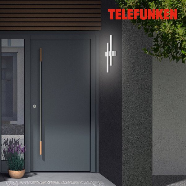 TF 313004TF TELEFUNKEN LED venkovní svítidlo 47 cm 2x8W 960lm stříbrná - BRILONER