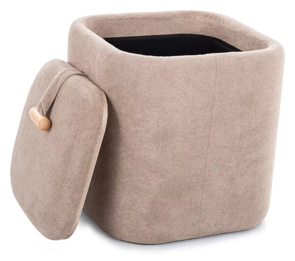 Béžový taburet NAP s úložným prostorem 37x37 cm