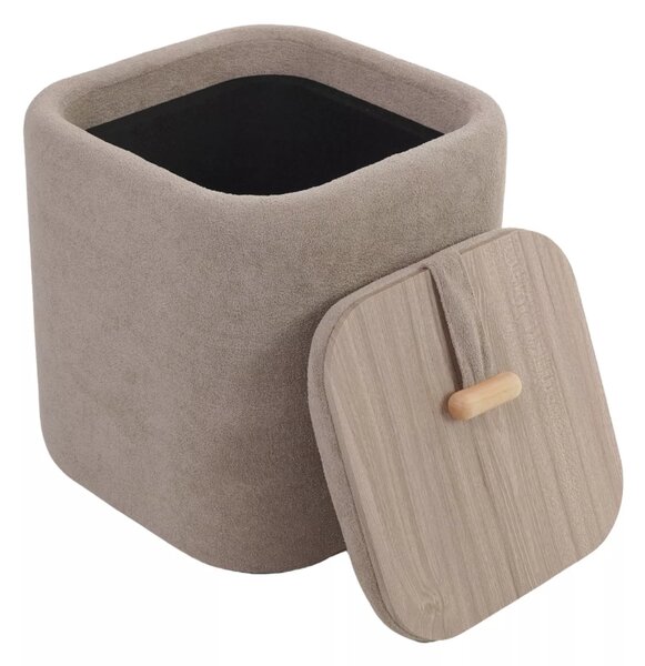 Béžový taburet NAP s úložným prostorem 37x37 cm