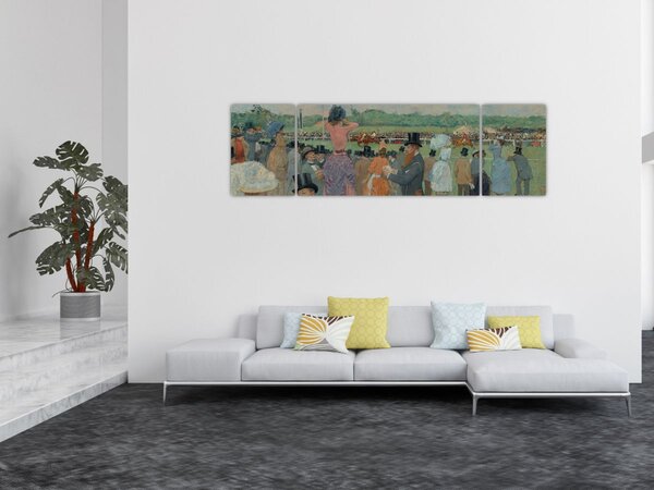 Obraz - Jean-Louis Forain, The Races at Longchamp, reprodukce (170x50 cm)