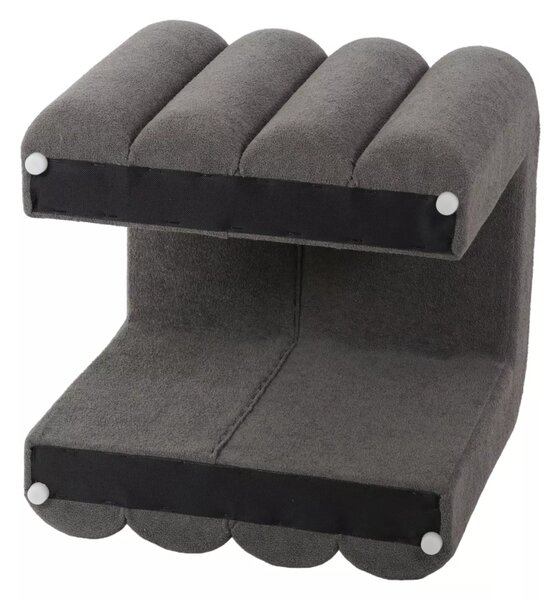 Šedý designový taburet TICA