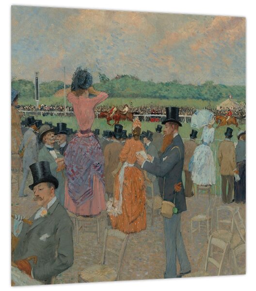 Obraz - Jean-Louis Forain, The Races at Longchamp, reprodukce (30x30 cm)