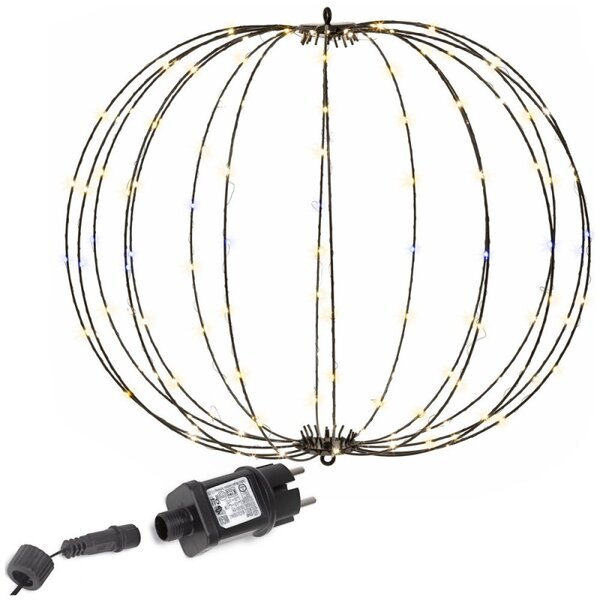 LED světelná koule 65cm 160LED IP44 teplá bílá + záblesky