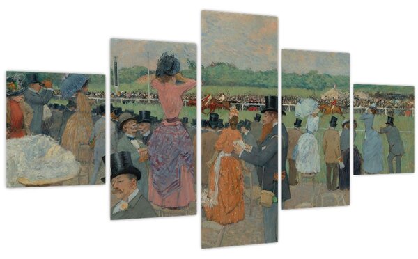 Obraz - Jean-Louis Forain, The Races at Longchamp, reprodukce (125x70 cm)