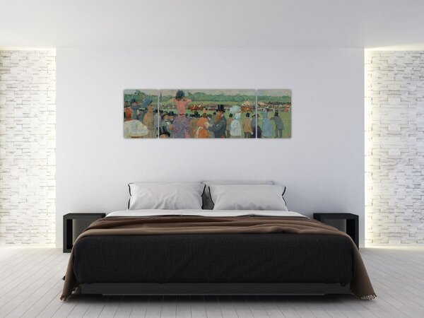 Obraz - Jean-Louis Forain, The Races at Longchamp, reprodukce (170x50 cm)