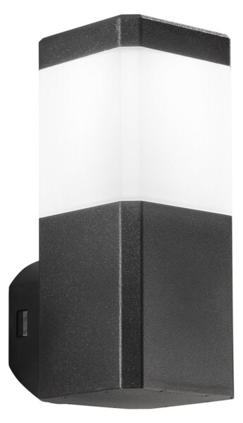 FAN I-FOCUS-Q-AP-NER Nástěnné svítidlo, hranaté, polykarbonátové, černé, 1 x GU10, 131 x 100 x 242 mm, IP65 - FANEUROPE
