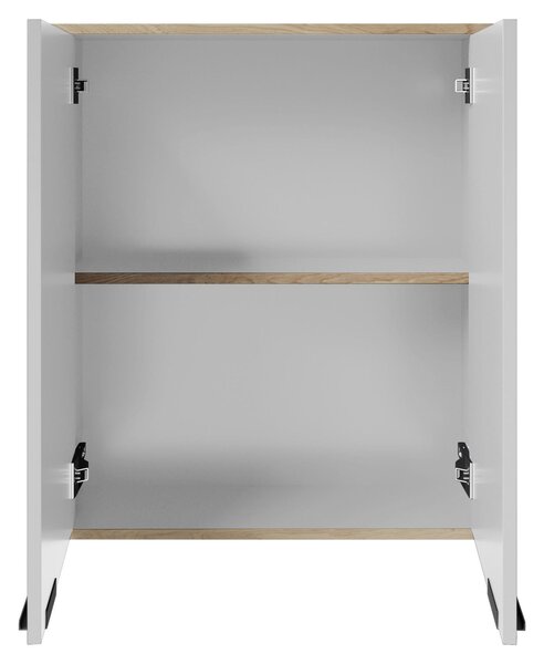 ZÁVĚSNÁ SKŘÍŇKA, bílá, dub artisan, bílá, dub artisan, 60/63/32,5 cm MID.YOU - Koupelnové série, Online Only