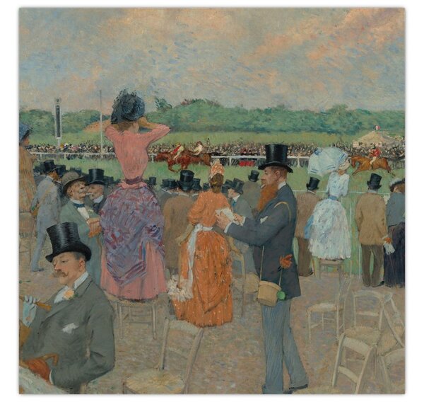 Obraz - Jean-Louis Forain, The Races at Longchamp, reprodukce (30x30 cm)