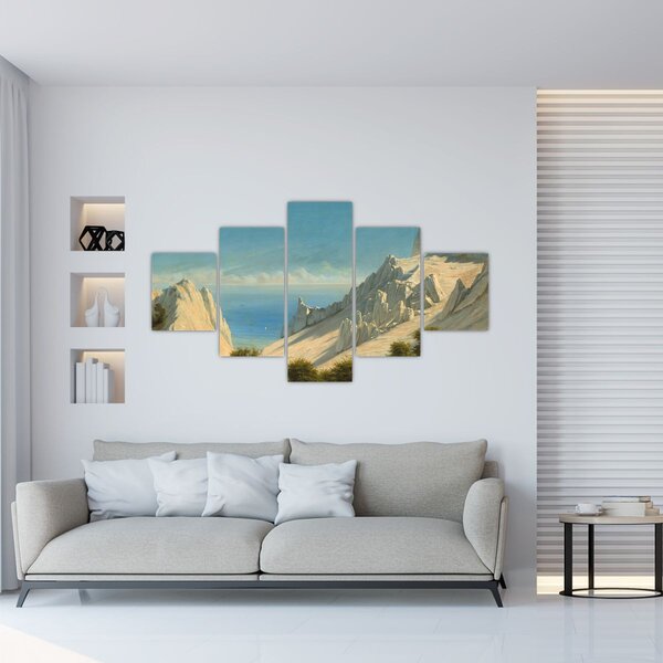 Obraz - Georg Emil Libert, View of Sommerspiret, the Cliffs of Møn, reprodukce (125x70 cm)