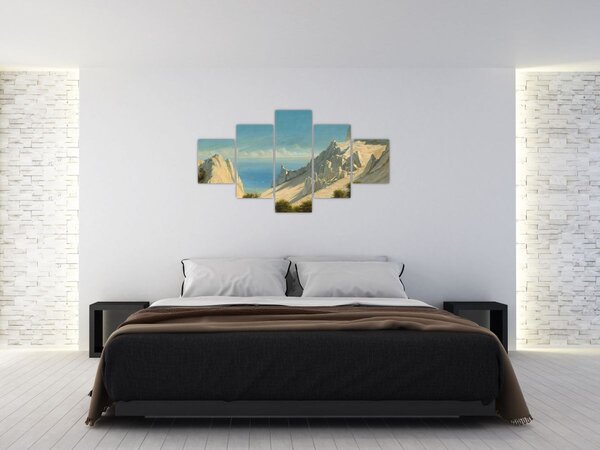 Obraz - Georg Emil Libert, View of Sommerspiret, the Cliffs of Møn, reprodukce (125x70 cm)