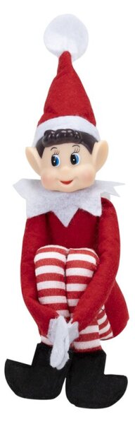 Skřítek Elf červený 40cm, vánoční dekorace