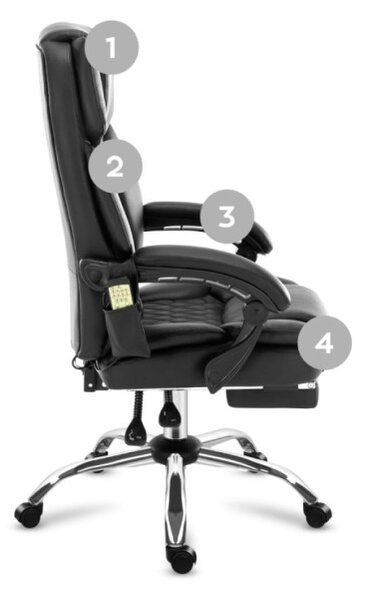 Masážní kancelářské křeslo Boss 6.0 černé