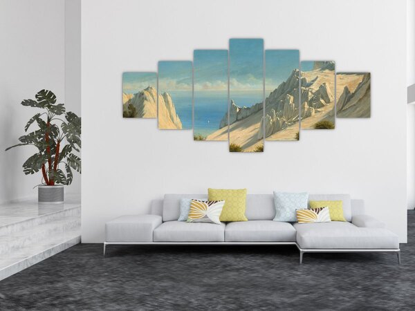 Obraz - Georg Emil Libert, View of Sommerspiret, the Cliffs of Møn, reprodukce (210x100 cm)