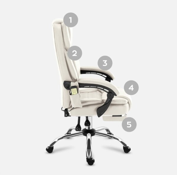 Masážní kancelářské křeslo Boss 6.0 béžové