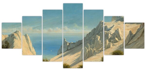 Obraz - Georg Emil Libert, View of Sommerspiret, the Cliffs of Møn, reprodukce (210x100 cm)