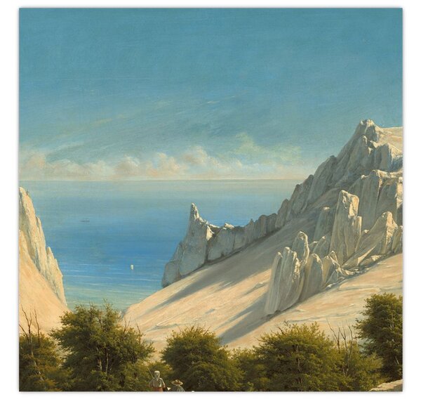 Obraz - Georg Emil Libert, View of Sommerspiret, the Cliffs of Møn, reprodukce (30x30 cm)