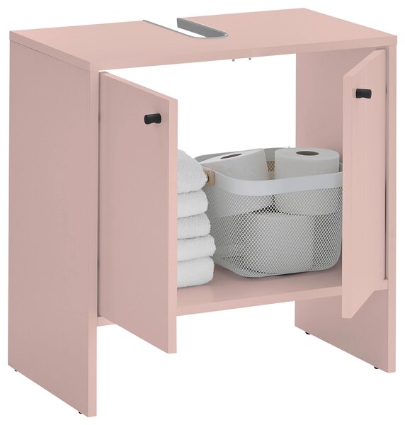 SKŘÍŇKA POD UMYVADLO, růžová, růžová, 60/60/35 cm MID.YOU - Koupelnové série, Online Only