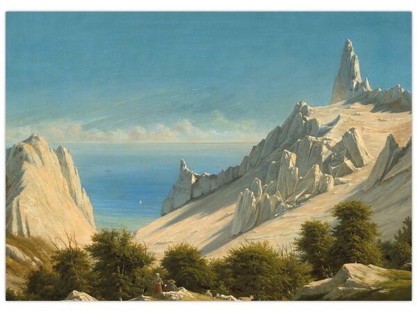 Obraz - Georg Emil Libert, View of Sommerspiret, the Cliffs of Møn, reprodukce (70x50 cm)