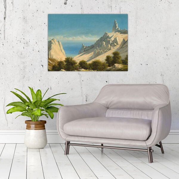Obraz - Georg Emil Libert, View of Sommerspiret, the Cliffs of Møn, reprodukce (70x50 cm)