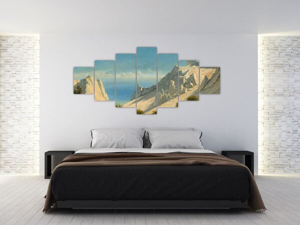 Obraz - Georg Emil Libert, View of Sommerspiret, the Cliffs of Møn, reprodukce (210x100 cm)