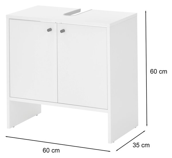 SKŘÍŇKA POD UMYVADLO, růžová, růžová, 60/60/35 cm MID.YOU - Koupelnové série, Online Only