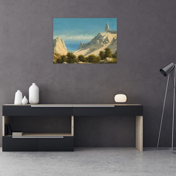 Obraz - Georg Emil Libert, View of Sommerspiret, the Cliffs of Møn, reprodukce (70x50 cm)