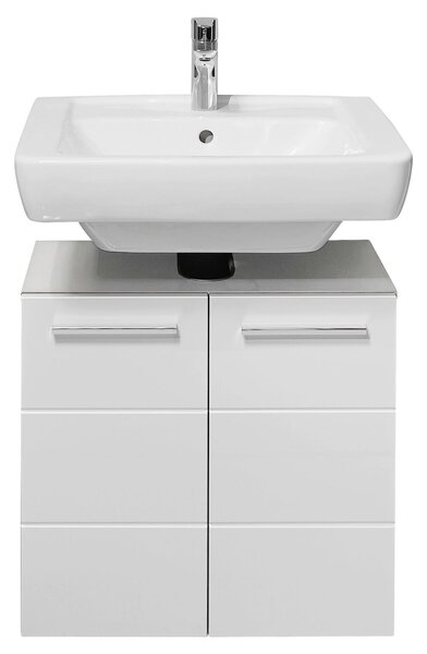 SKŘÍŇKA POD UMYVADLO, vysoce lesklá bílá, bílá, 60/62/31 cm MID.YOU - Koupelnové série, Online Only