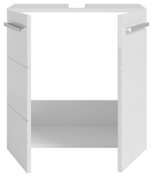 SKŘÍŇKA POD UMYVADLO, vysoce lesklá bílá, bílá, 60/62/31 cm MID.YOU - Koupelnové série, Online Only