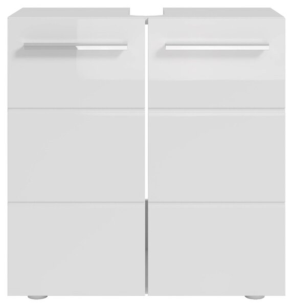 SKŘÍŇKA POD UMYVADLO, vysoce lesklá bílá, bílá, 60/62/31 cm MID.YOU - Koupelnové série, Online Only