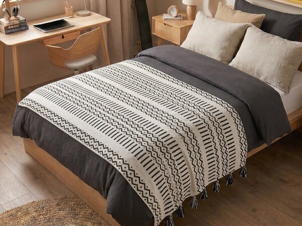 Deka UNNAO Bavlna 130 x 180 cm Bílá