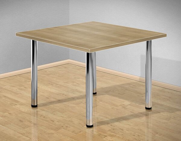 Jídelní stůl 80x80 cm s kovovými nohami barva lamina: ořech lyon