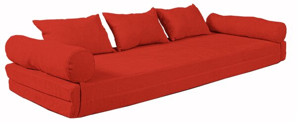 MarLiving Rozkládací pohovka LE MAR 02 201 cm z masivu/červená
