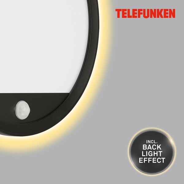 TF 313705TF TELEFUNKEN LED venkovní svítidlo pr. 28 cm 15W 2000lm černá - BRILONER