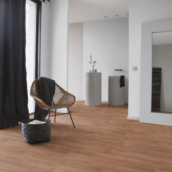 Gerflor, PVC podlaha - lino AladinTex Plus 1236 Cajou Honey, na míru, šíře 4m, hnědá, filc, chodba / předsíň