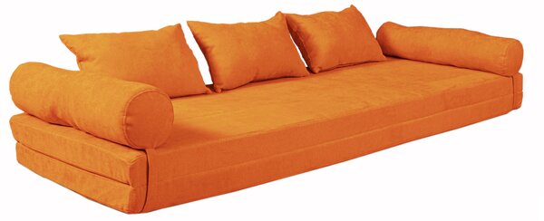MarLiving Rozkládací pohovka LE MAR 02 201 cm z masivu/oranžová