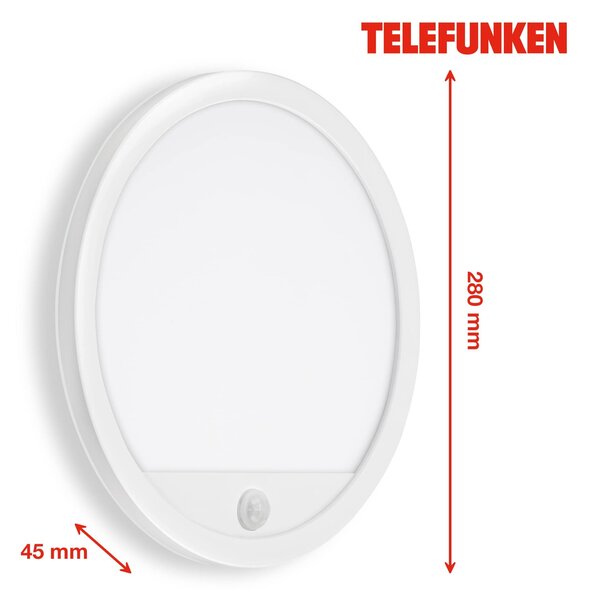 TF 313706TF TELEFUNKEN LED venkovní svítidlo pr. 28 cm 15W 2000lm bílé - BRILONER