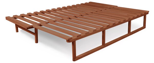 MarLiving Rozkládací pohovka LE MAR 03 201 cm z masivu/hnědá