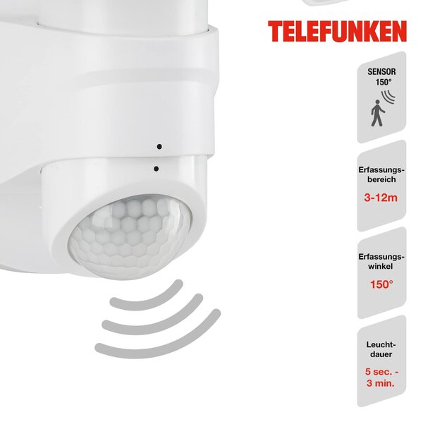 TF 304606TF TELEFUNKEN LED venkovní svítidlo 25,8 cm 2x10W 1000lm bílé - BRILONER