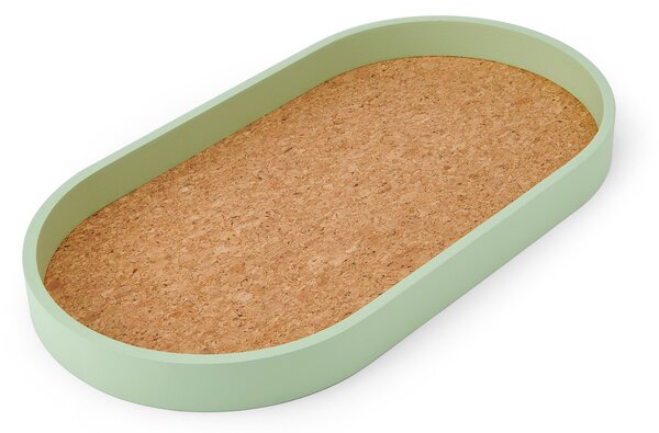 Servírovací tác KitchenCraft Idilica s korkovým povrchem, oválný 38 x 20 cm IDTRAY