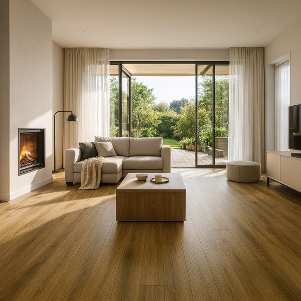 Beauflor, PVC podlaha - lino Quintex Gambel Oak 669D - dub, na míru, šíře 4m,5m, hnědá, filc, chodba / předsíň