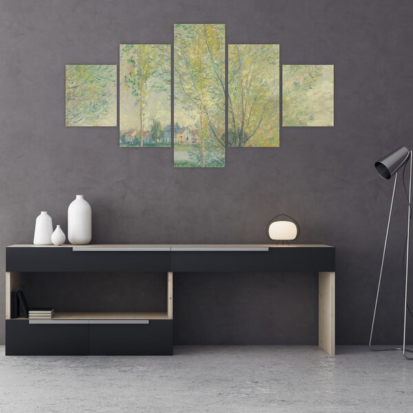 Obraz - Claude Monet, The Willows, reprodukce (125x70 cm)