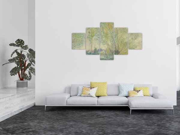 Obraz - Claude Monet, The Willows, reprodukce (125x70 cm)
