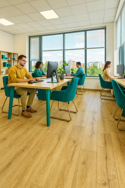 Beauflor, PVC podlaha - lino Texalino Supreme 616M Java Teak, na míru, šíře 2m,3m,4m,5m, béžová, filc, chodba / předsíň